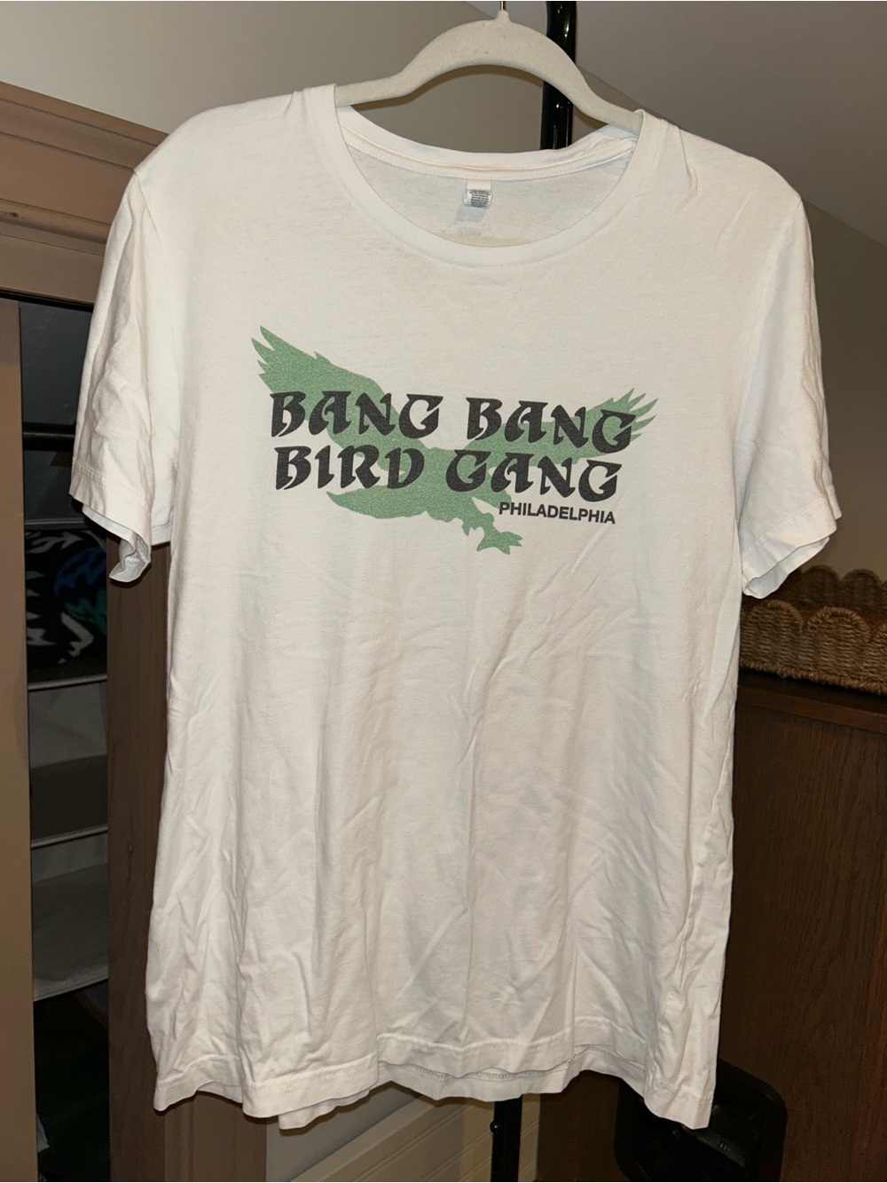 Bang Bang Bird Gang Philadelphia Eagles Tee - White/Green